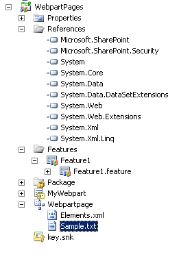 Files created by the module