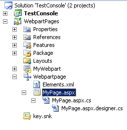 New aspx page in the module
