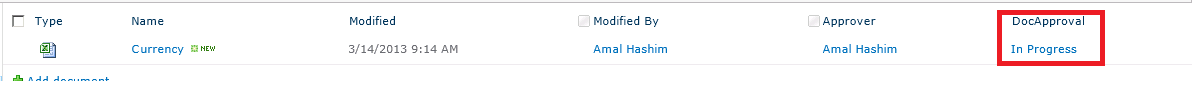 Workflow status In Progress
